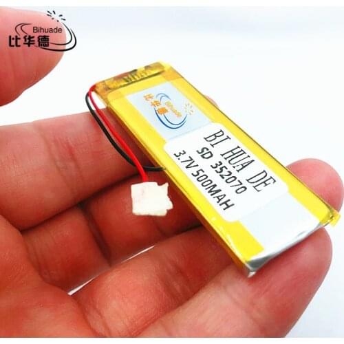 Li-po 3.7V 500mAh 352070 Lithium Polymer Li-Po li ion Rechargeable Battery cells For Mp3 MP4 MP5 GPS