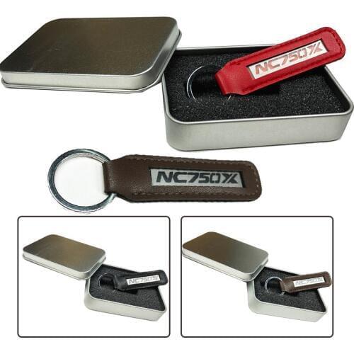 NC750X Metal Leather Motorcycle Keychain Key Chain fits For Honda NC 750X NC750 X XD/XA Key Holder Motorcycle Accessories