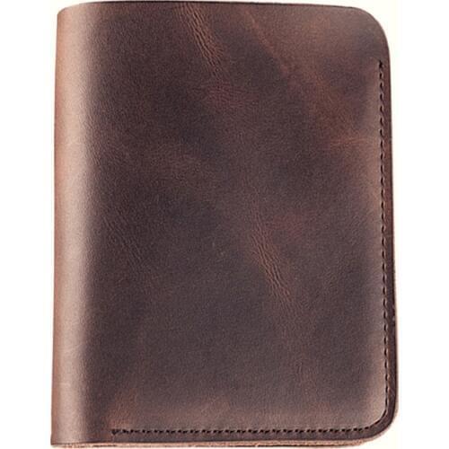 Genuine leather handmade wallet men minimal cow Leather mens wallet Crazy Horse Carteras Hombre Billetera