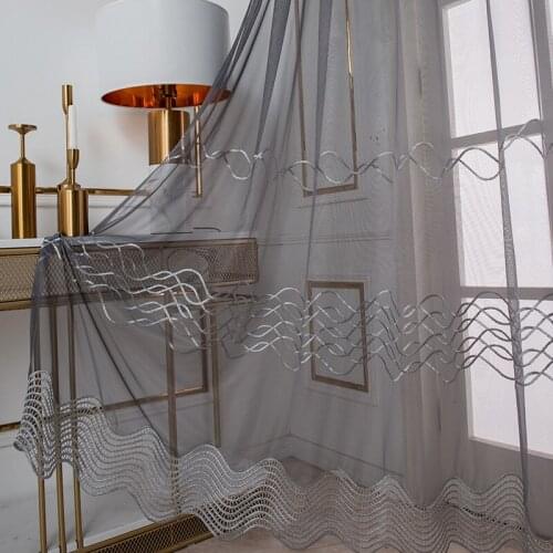 Europe Style Voile Sheer Curtains ForWindow Drapes Stripe Tulle Curtains Window Screen For Living Room Bedroom Home Decor