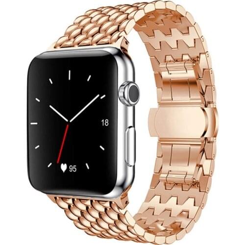 Metal Watchbands For Apple Watch 6 SE Band 40mm 44mm Stainless Steel Strap For Applewatch 3 42mm 38mm iWatch 5 4 Bracelet