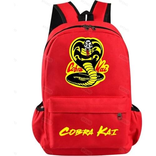 Fashion School Backpack for Teen Boys Girls School Bags Children Teens Cobra Kai Print Backpacks Rucksack Kids Backpack
