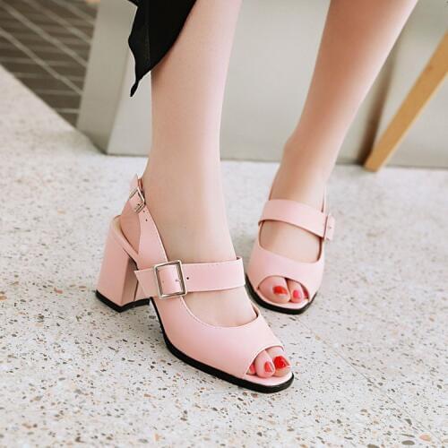 Big Size high heels sandals women shoes woman summer ladies Fishs mouth is wide and wide
