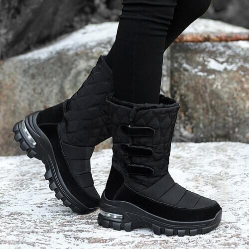 Winter Women Boots Mid-Calf Down Boots High Bota Waterproof Ladies Snow Winter Shoes Woman Plush Insole Botas Mujer Invierno