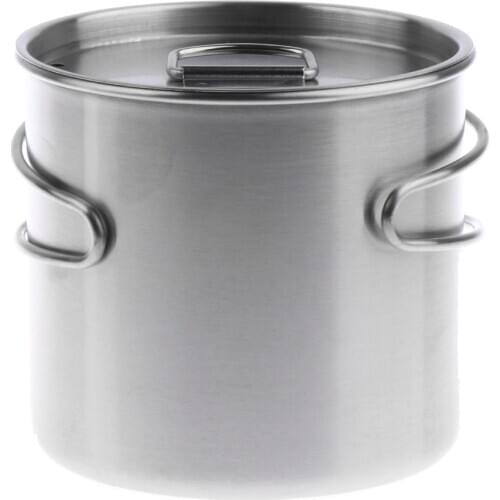 500ml Stainless Steel Travel Camping Folding Handle Cup/Pot With Scale Marks