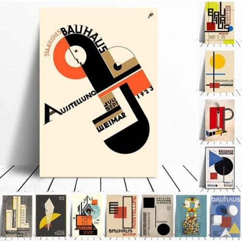 Modern Artwork Painting Bauhaus Minimalist Weimer 1923 Oil Painting Poster Prints Canvas Wall Picture For Living Room Home Decor