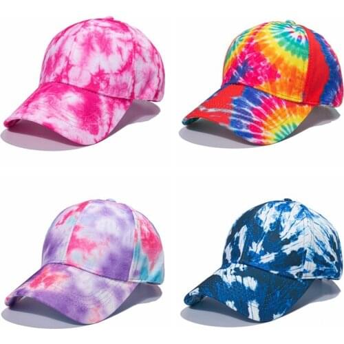 Tie Dye Irregular Adjustable Baseball Cap Outdoor Hip Hop Unisex Korean Version Shading Sun Protection Dad Hat Peaked Cap