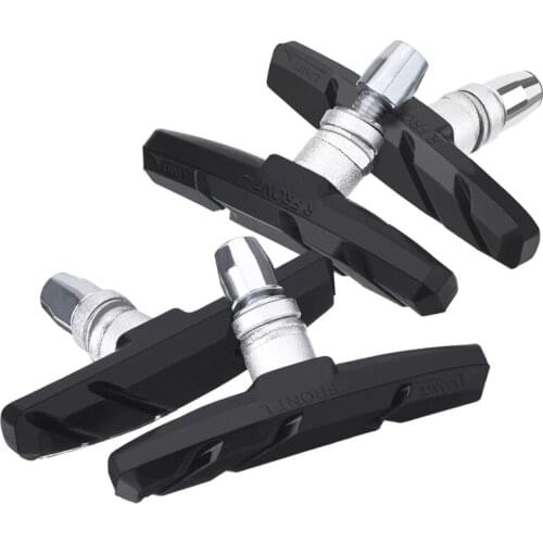 2Pcs Road Bike Brake Pads Shoes V Brake Holder Pads Mechanical Linear Pull Brakes Blocks Clamp Rubber Blocks Cycling Accessories