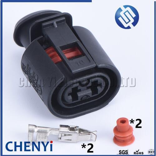 1set 2 pin car waterproof connector 3.5 female 357973202 6N0927997 Sensor plug cable connector 357 973 202 for VW Audi