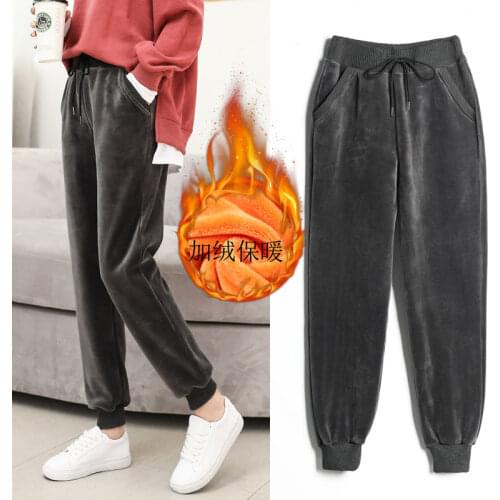 Women Pants Winter Straight-Leg Pants Women Plus-Sized High Waist Extra Large Ultra Fat Pantalones De Mujer