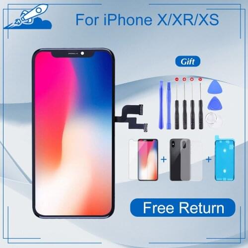 AAA+++ OLED For iPhone X XR XS Max LCD Screen Replacement For iPhone 11 Pro Display With 3D Force Touch True Tone No Dead Pixel