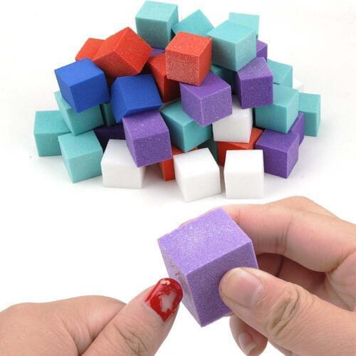 1 Bag Mini Irregular Nail File Block Sanding Sponge Buffer Lime a Ongle Polissage Grid Maquiagem Acrylic Nail Supplies Tools Set