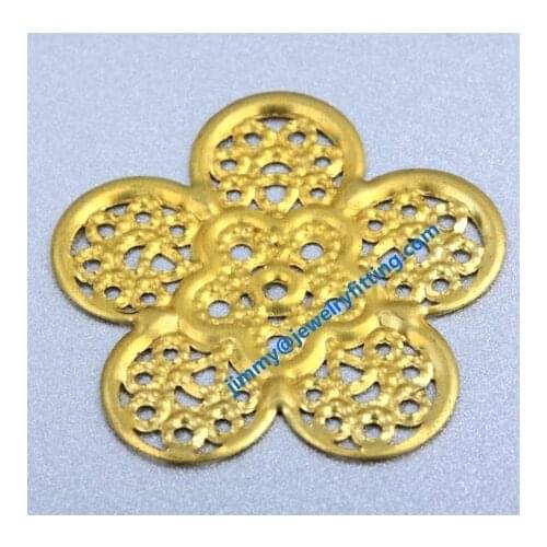 1000pc brass 28.5 mm filigree flower components jewelry findings accessories