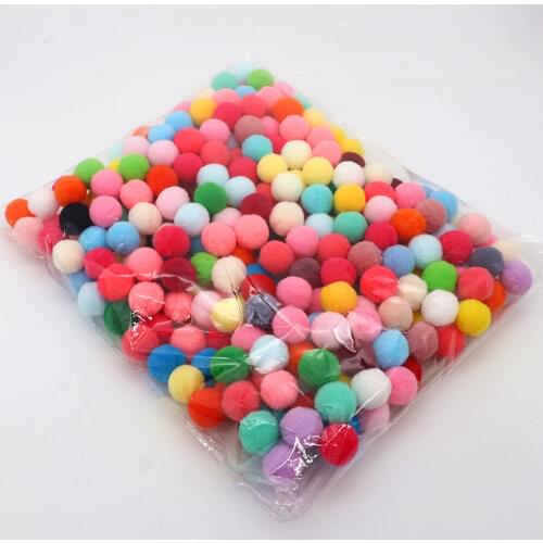 200g Mixed Color Mini Fluffy Soft Pompoms Wedding Party Home Decoration Children Making Toys DIY Sewing Craft Supplies 8-30mm