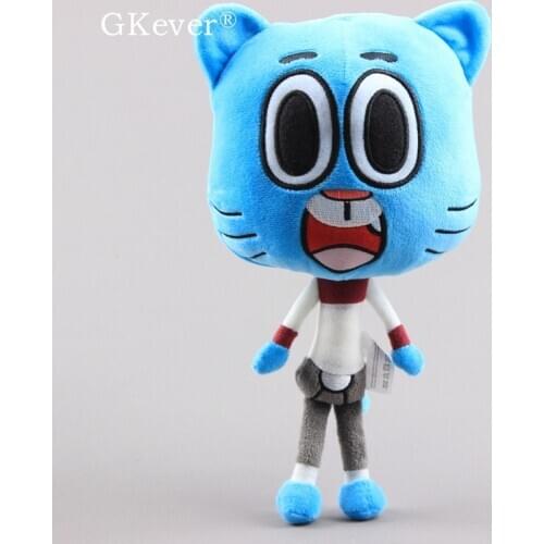 27cm Anime The Amazing World Plush Toys Doll Peluche Cute Blue Cat Stuffed Animals Toys Baby Kids Christmas Birthday Gift