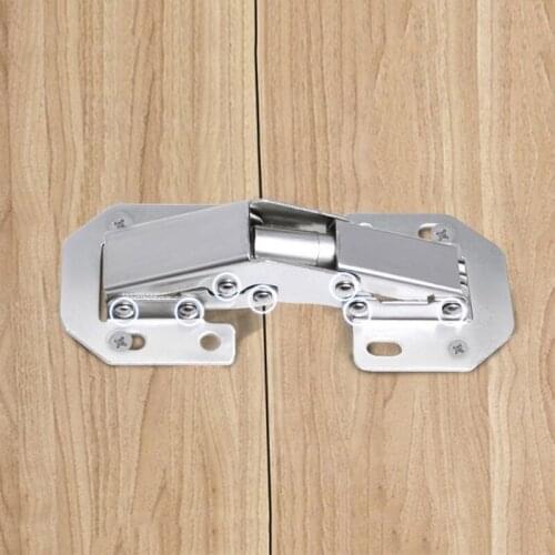 4 Pieces Kitchen Cabinet Corner Door Hinges No-Drilling Hole Soft Close Hinge Concealed Cupboard Hinge Replacement