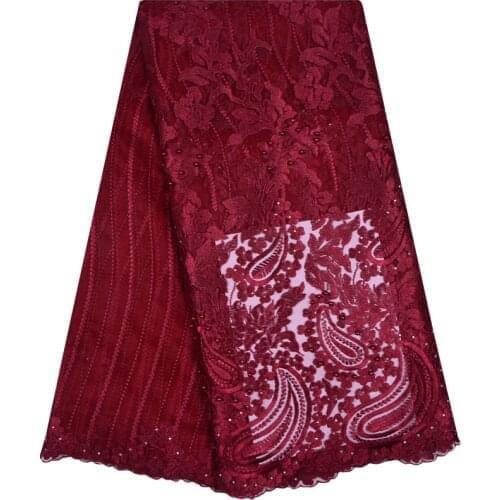 African Lace Fabric High Quality Embroidered Lace Fabric Wholesale French Tulle Lace Fabric For African Dress F1138