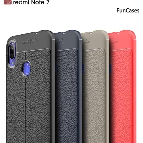 Smart Phone Covers For Redmi Note 7 Business Lychee Pattern Cover Case sFor Xiaomi Redmi ajax Note 7S 7 Pro Fundas Protective