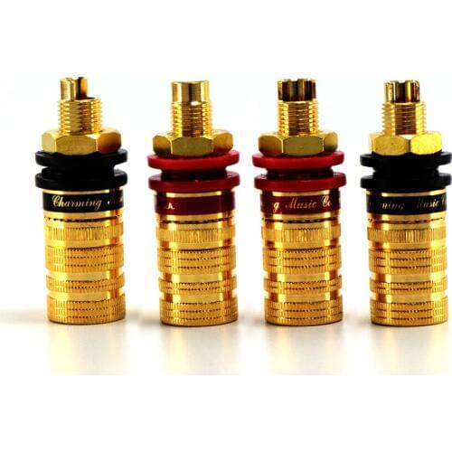 4pieces Hight Quality CMC-838-S-G cmc speaker gold plugs binding post