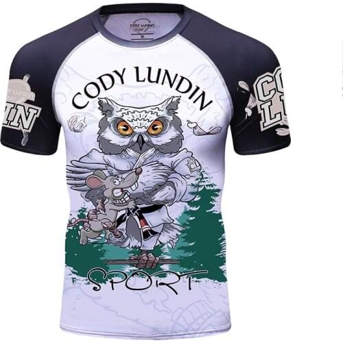 Cody Lundin New Design Digital Pringting Breathable Running Short Sleeve Men Sport Tshirt