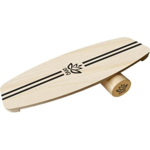 Wooden Balance Board Yoga Twisting Fitness Balance Plate Core Workout For Abdominal Waist Legs Muscles Of Roller- Board Balancing