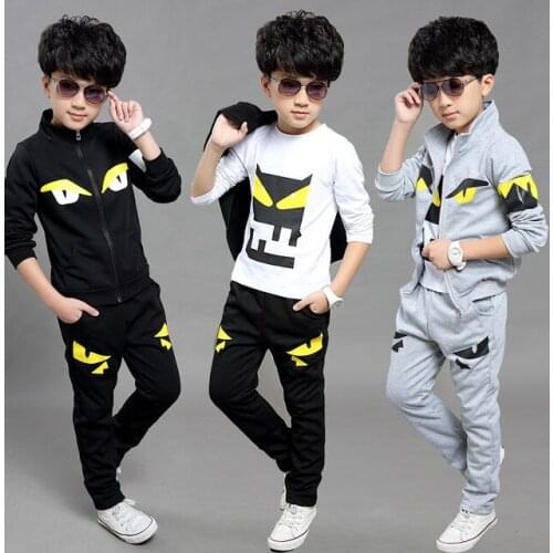 Children Clothing Sports Suit for Boys and Girls Hooded Outwears Long Sleeve Boys Clothing 3PC/Set Casual Tracksuit
