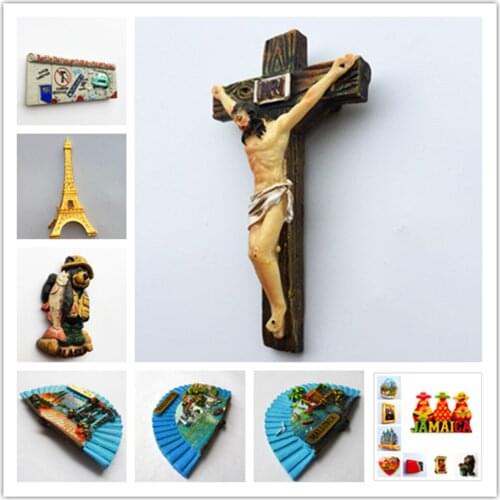 European and American flavor 3D Fridge Magnets Tourism Souvenir Refrigerator Magnetic Sticker Collection Handicraft Gift