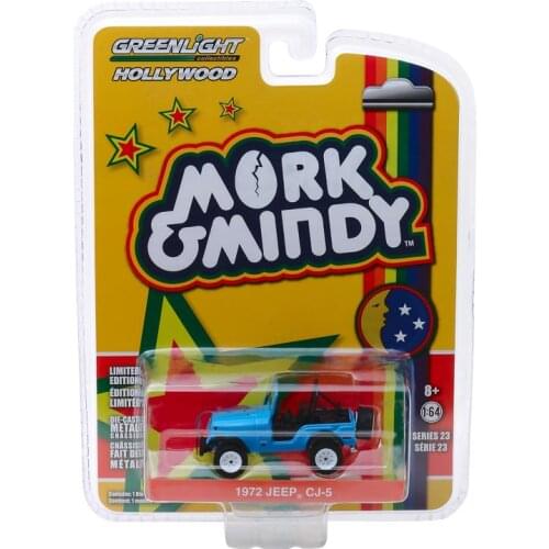 GreenLight 1:64 1972 Jeep CJ-5 Mork Mi Alloy model car Metal toys for childen kids diecast gift