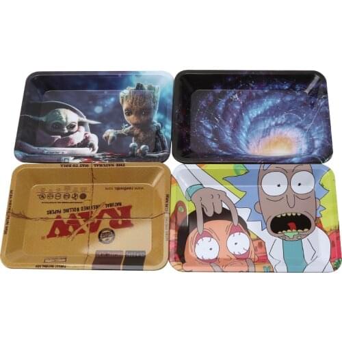 18cm*14cm Smoking Accessories Herb Grinder Tobacco Rolling Tray Rolling Papers Cigarette Tool Small Tray Tobacco Storage Plate