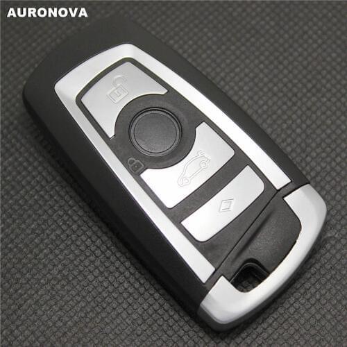 AURONOVA New Replace Smart Key Shell for BMW 3 5 7 Series X3 X5 X6 E90 320 520 730 4 Buttons Remote Car Key Case DIY