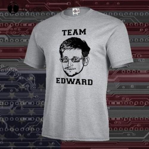 Hot New 2019 Summer Fashion Team EDWARD SNOWDEN SHIRT Patriotic NSA Security Wikileaks Assange EFF Anonymous Tee Shirt