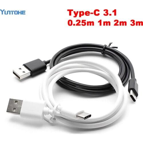 Wholesale 25cm 1m 2m 3m New USB 3.1 Type-C Data Sync Fast Charger Cable For Samsung S8 S8plus For Huawei LG Charging cable