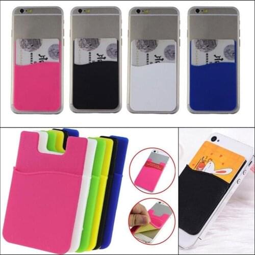 Tight Adhesive Sticker Back Cover Card Holder Pouch For Phone Cell Phone