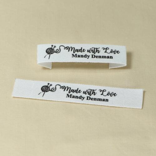 Custom Sewing labels / Brand labels, Custom Clothing Tags, Cotton Ribbon label, Handmade label (FR014)