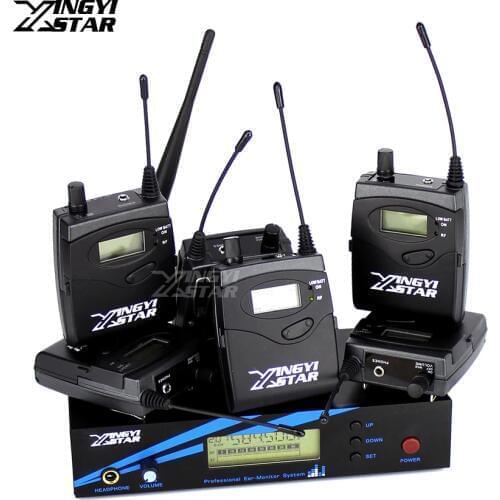 Six Bodypack Receiver UHF Wireless In Ear Monitor System Professional Stage Monitoring EW 300 G3 G2 One Transmitter in Headphone