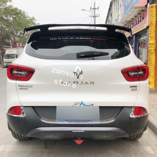 Use For Renault Kadjar 2015--2019 Year Spoiler ABS Plastic Carbon Fiber Look Rear Trunk Wing Car Body Kit Accessories