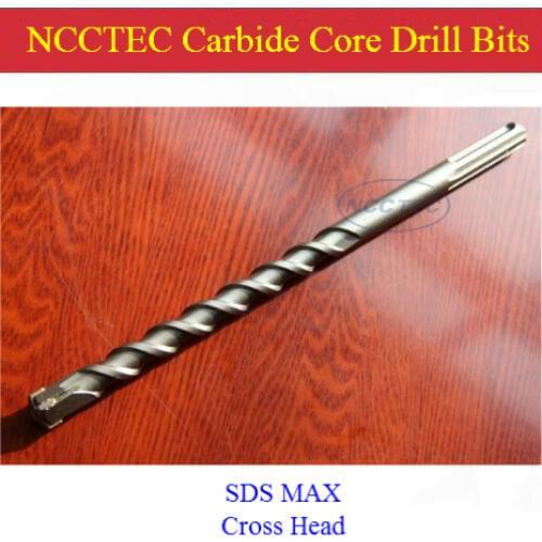 [SDS-PLUS+Cross head] 25*400mm 1'' NCCTEC alloy wall core drill bits for wall drill machine FREE shipping|coring pits