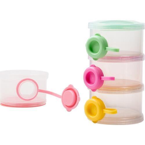 Three-layers Food Grade PP Made Milk Powder Container Baby Milk Fruit Snack Storage Box Infant Outdoor Milk Food Container New