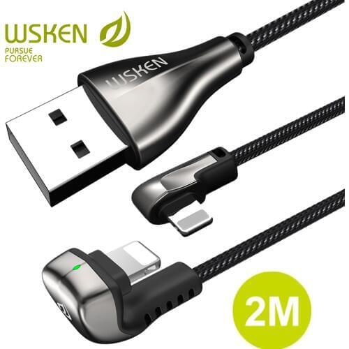 WSKEN USB Cable for iPhone Charger Cable XS MAX XR 8 7 Plus 6 5 SE iPad Mini Fast Charging Data Mobile Phone Cable Wire Cord