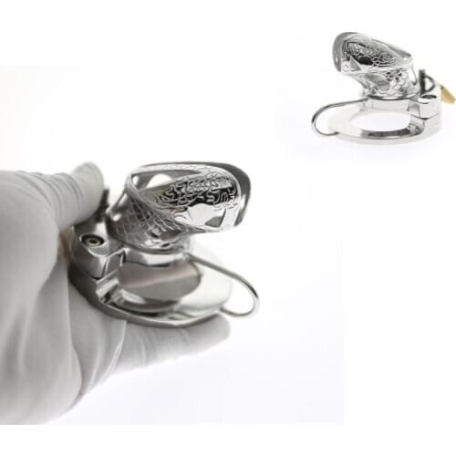 Stainless Steel Chastity Device Cock Cage Lockable Penis Cock Ring Sleeve Lock Male Adult Games Sex Toys for Men C072