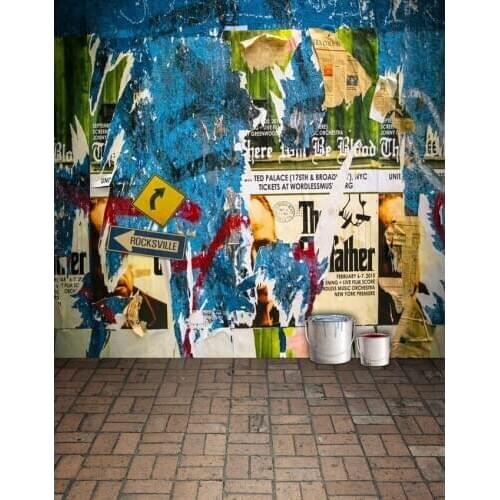 Old newspapers photo backgrounds vinyl paint graffiti-art photography Backdrops for Photo studio Backdrop kits fotografia S-2147