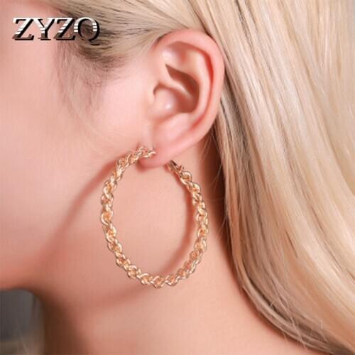 ZYZQ Fashion Modern Popular Accessories Luxury Personality Loop Hoop Earrings Wholesale Lots&BUlk Party Jewelry Earrings