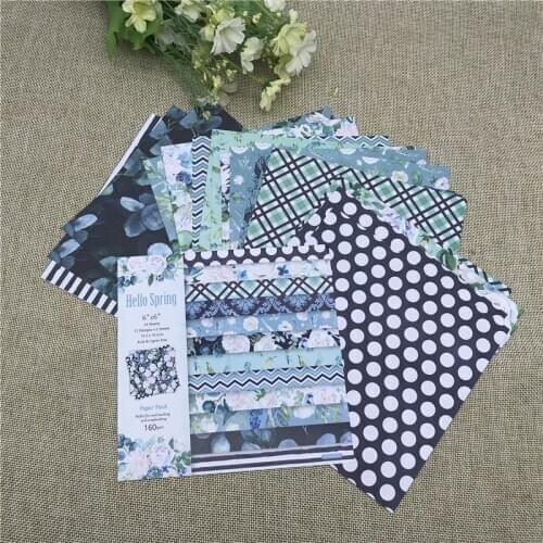 24 sheet 6"X6"Hello spring patterned paper Scrapbooking paper pack handmade craft paper craft Background pad