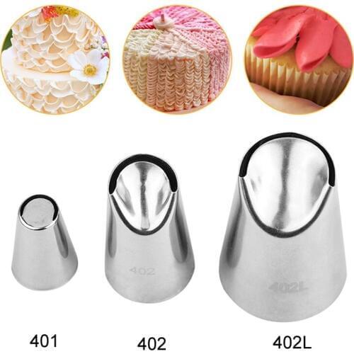 3 pcs/lot Dahlia Petals Ruffle Tips Icing Piping Nozzles Fondant Cake Decorating Pastry Tip Set Cupcake Tools Bakeware