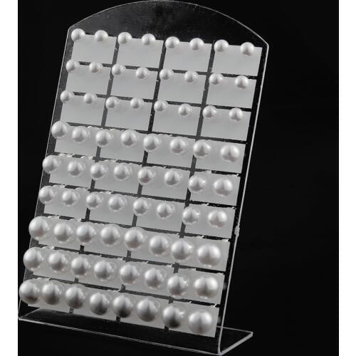 36Pairs/Set White Round Imitation Pearls Earrings Stud With Stainless Steel Earring Stick Jewelry 6 8 10mm Bead