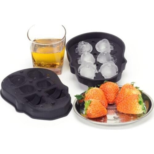 3D Skull Silicone Mold Ice Cube Maker Chocolate Mould Tray Ice Cream DIY Tool Whiskey Wine Cocktail Ice Cube Best Sellers