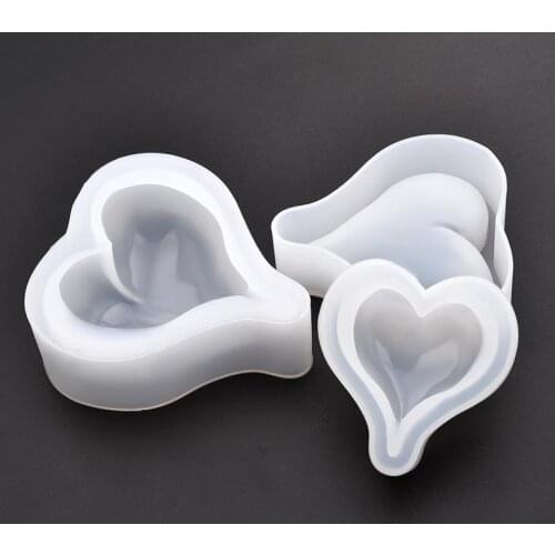 3D Love Heart Resin Mold DIY Craft Jewelry Casting Mold for Jewelry Making Tools Silicone Moulds