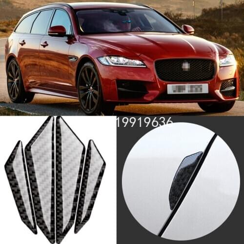 For Jaguar XF Car Side Door Edge Guard Bumper Trim Protector 4pcs PVC carbon fiber Stickers