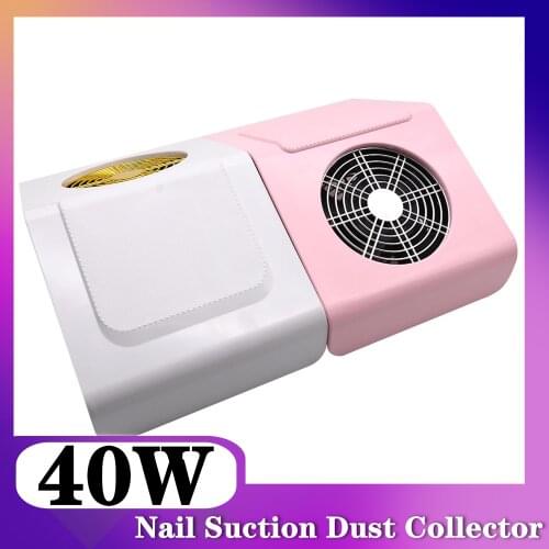 40W Nail Dust Collector Fan Vacuum Cleaner for Nail Dust Manicure With Filter Strong Power Nail Art Tool Nail Cleaner
