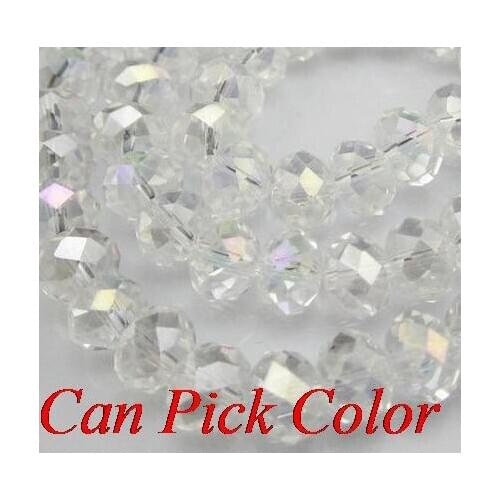 6mm 500Pcs/lot austrian hotsale loose strand Mixed Faceted Rondelle Glass Crystal Beads spacer Bracelet necklace new